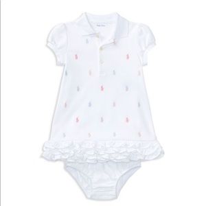 NWT Ralph Lauren Ruffled & Embroidered Polo Dress